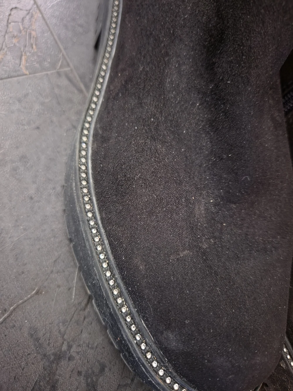 Black Suede Zip Chelsea Boots
